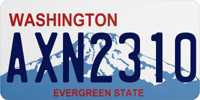 WA license plate AXN2310