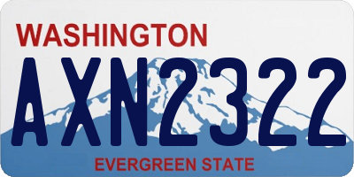 WA license plate AXN2322