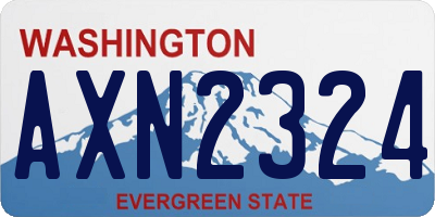 WA license plate AXN2324