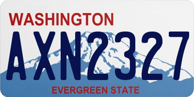 WA license plate AXN2327