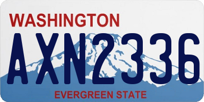 WA license plate AXN2336
