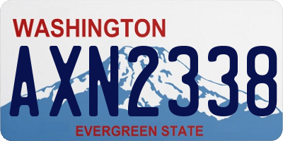 WA license plate AXN2338