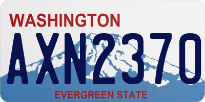 WA license plate AXN2370