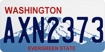 WA license plate AXN2373