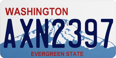 WA license plate AXN2397