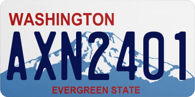 WA license plate AXN2401