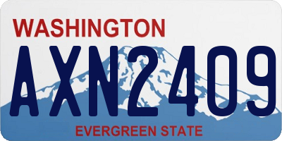 WA license plate AXN2409