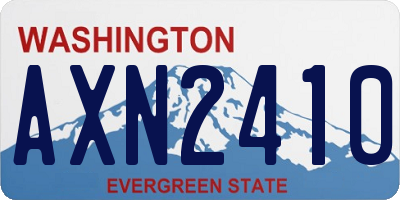 WA license plate AXN2410