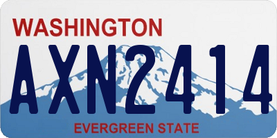 WA license plate AXN2414