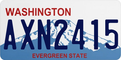 WA license plate AXN2415
