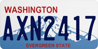 WA license plate AXN2417
