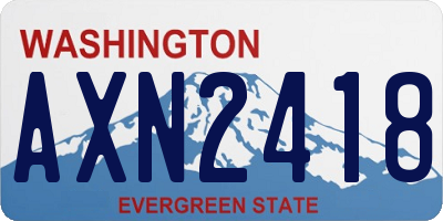 WA license plate AXN2418
