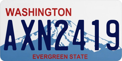 WA license plate AXN2419