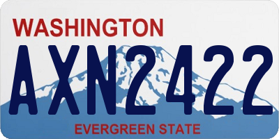 WA license plate AXN2422