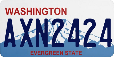 WA license plate AXN2424