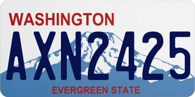 WA license plate AXN2425