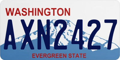 WA license plate AXN2427