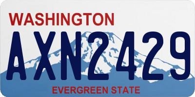 WA license plate AXN2429