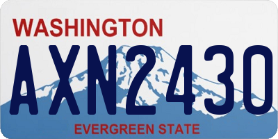 WA license plate AXN2430