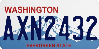 WA license plate AXN2432