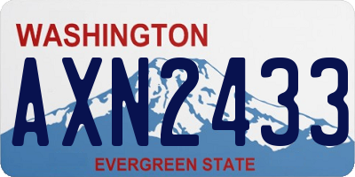 WA license plate AXN2433