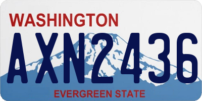 WA license plate AXN2436