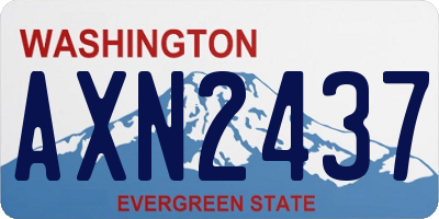 WA license plate AXN2437
