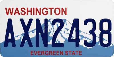 WA license plate AXN2438