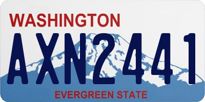 WA license plate AXN2441