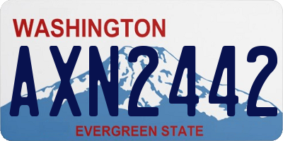 WA license plate AXN2442
