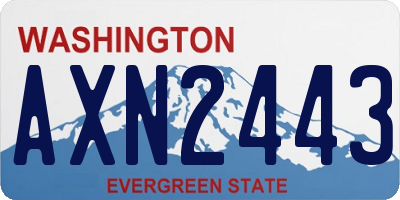 WA license plate AXN2443