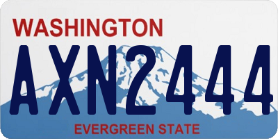 WA license plate AXN2444