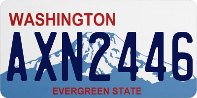WA license plate AXN2446