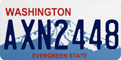 WA license plate AXN2448