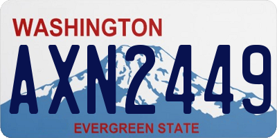 WA license plate AXN2449