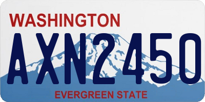 WA license plate AXN2450