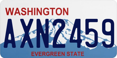 WA license plate AXN2459