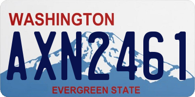 WA license plate AXN2461