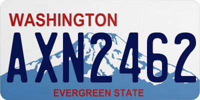 WA license plate AXN2462