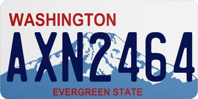 WA license plate AXN2464