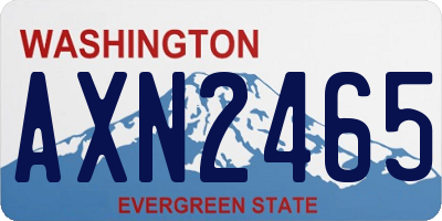 WA license plate AXN2465