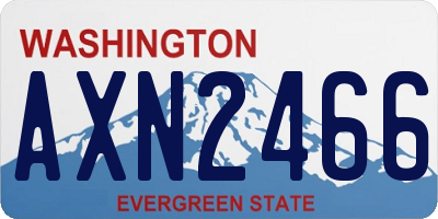 WA license plate AXN2466