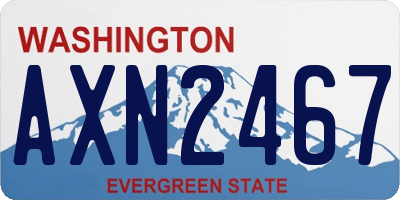 WA license plate AXN2467