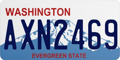 WA license plate AXN2469
