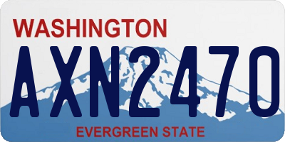 WA license plate AXN2470