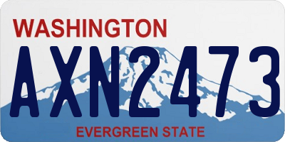 WA license plate AXN2473
