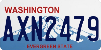 WA license plate AXN2479