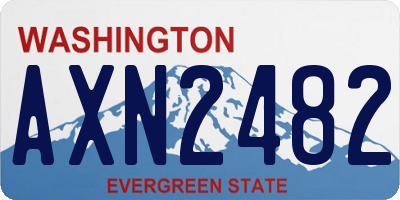 WA license plate AXN2482
