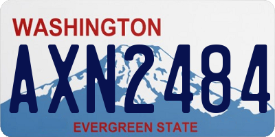 WA license plate AXN2484