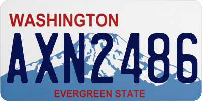 WA license plate AXN2486